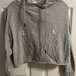 ZYIA Heather Gray Cropped Sweatshirt